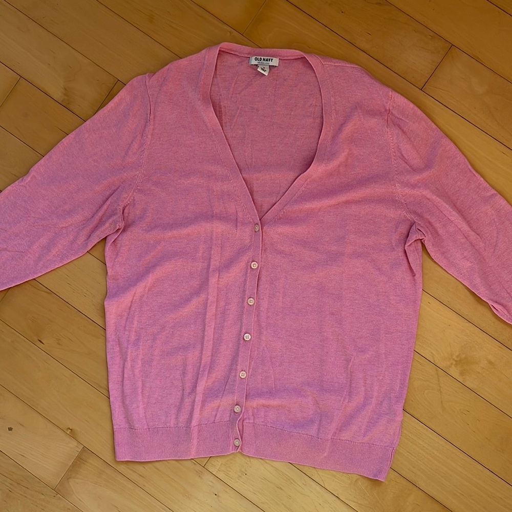 Old Navy Women’s XL 3/4 Sleeve Button-Front Cotton Blend Cardigan